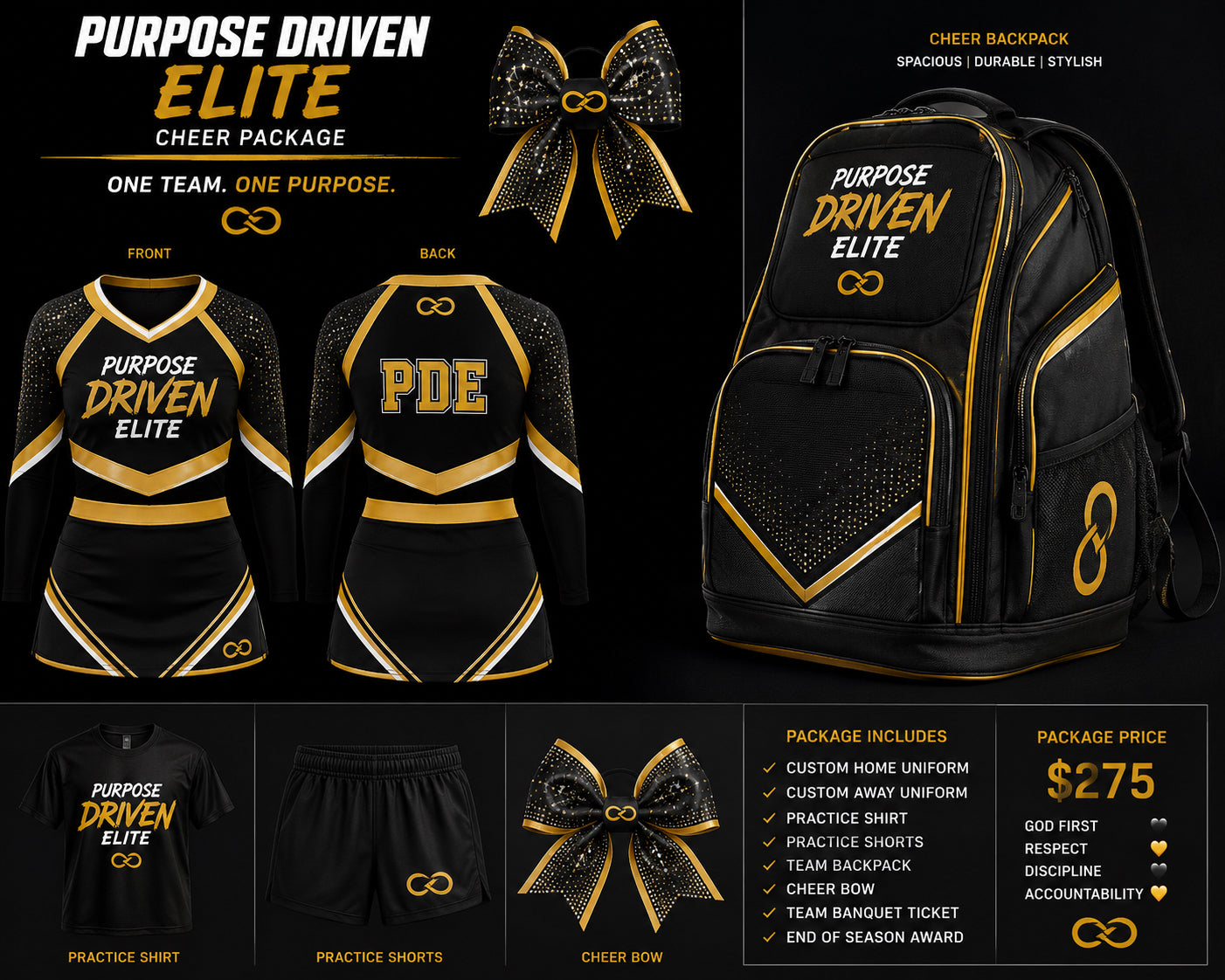Purpose Driven Elite Cheer Package