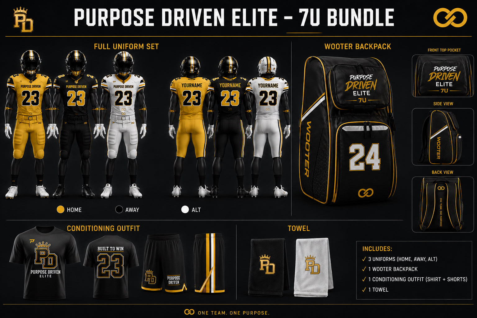 PURPOSE DRIVEN ELITE 7U COMPLETE PLAYER PACKAGE